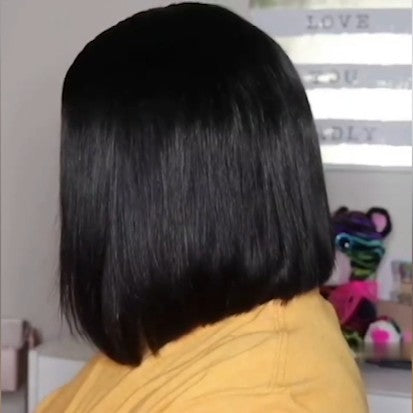 Black Friday | Natural Everyday Bob Basic Cap Lace Front Wig