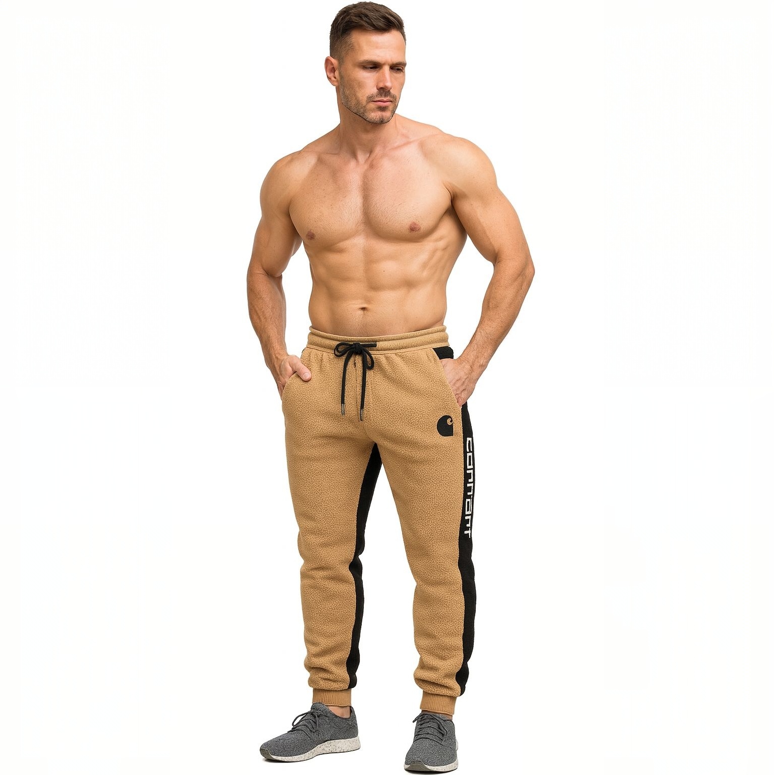 Carhartt Fleece Jogger Pants with Side Stripes