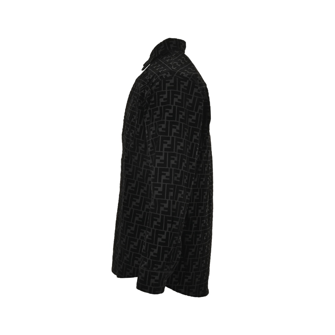 Fendi 24Fw FF flocked all-over print shirt