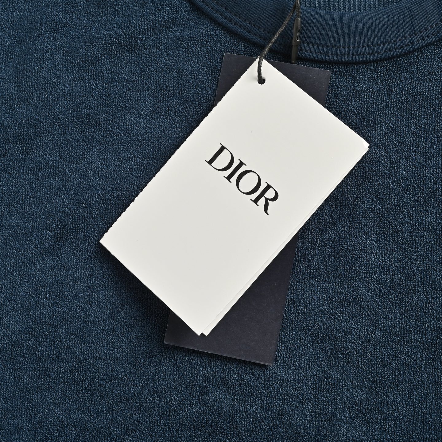 Dior 25ss terry short-sleeved shirt with small chest embroidery logo