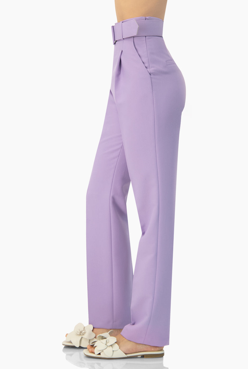 Pantalon sastreado en tono lila