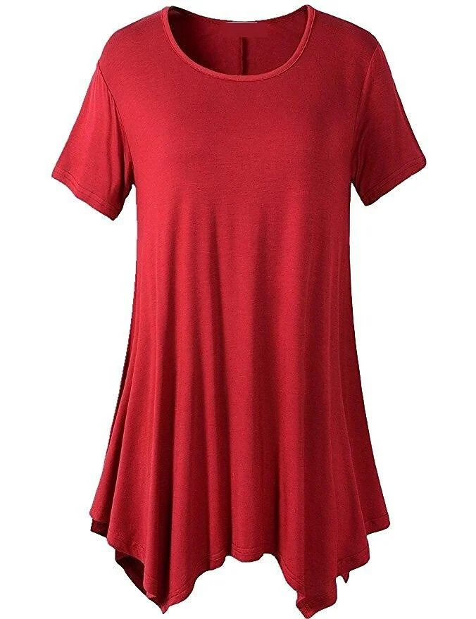 (2024 spring hot sale 50% off Women's）💥 Summer Mid-length Short-sleeved T-shirt Loose Round Neck