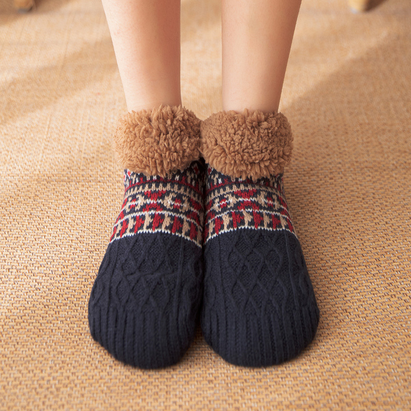 🎅2024 Christmas Promos🔥Cozy Non Slip Knitted Slipper Socks