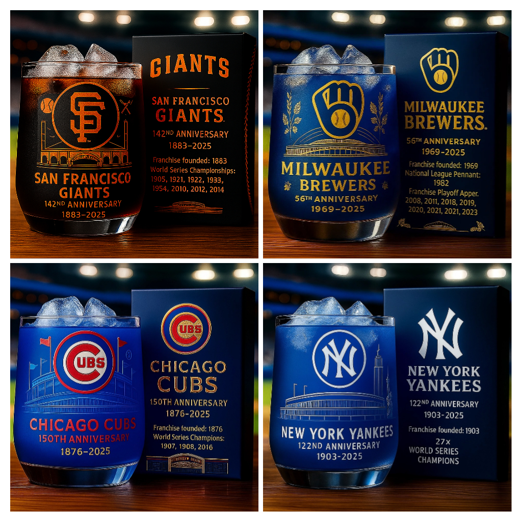 MLB Legends Anniversary Whiskey Glass