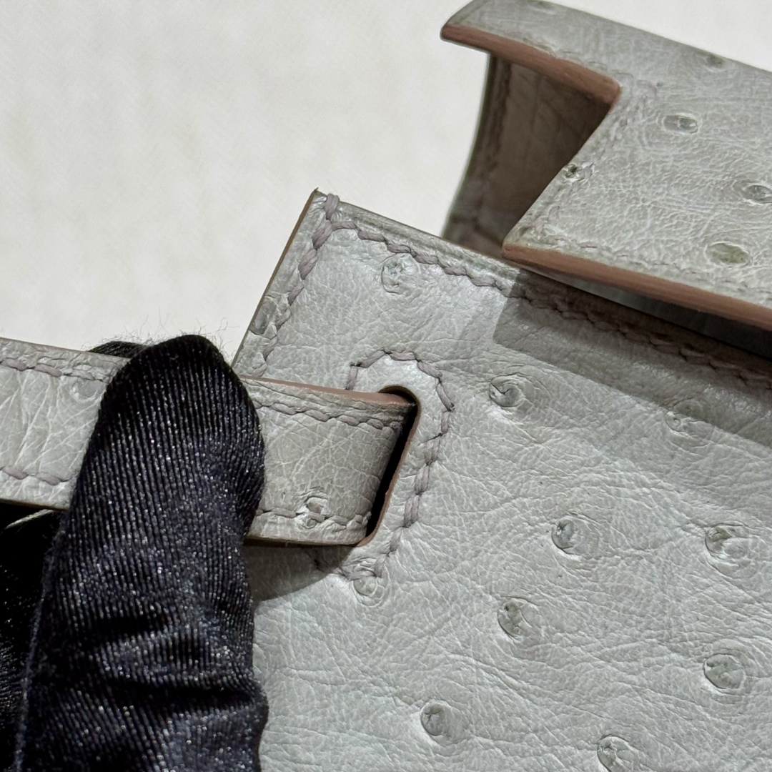 Hermes Kelly Pochette1 80Gris perle handbag (handmade to order)