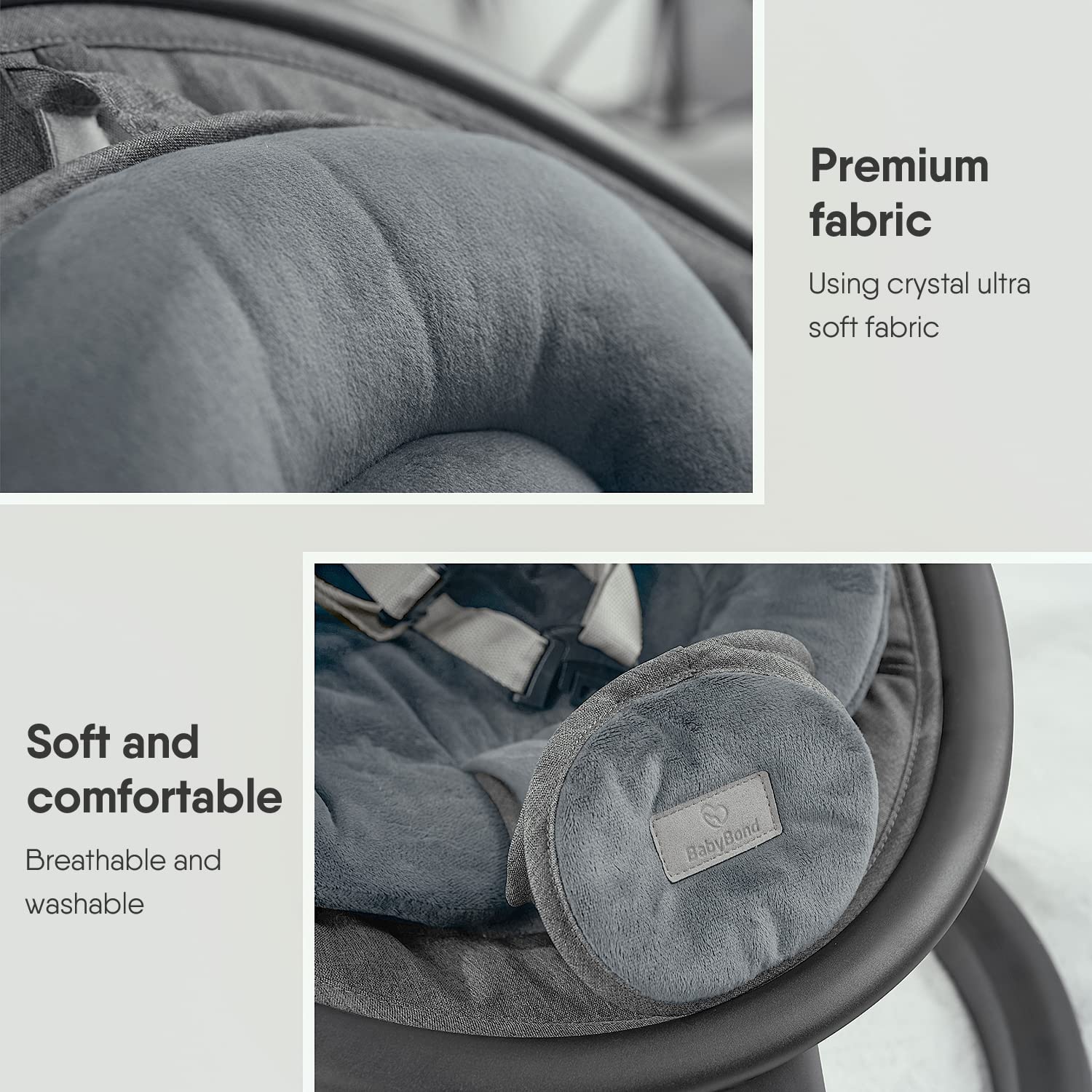 BabyBond Baby Swings for Infants Bluetooth Infant Swing with Music Speaker