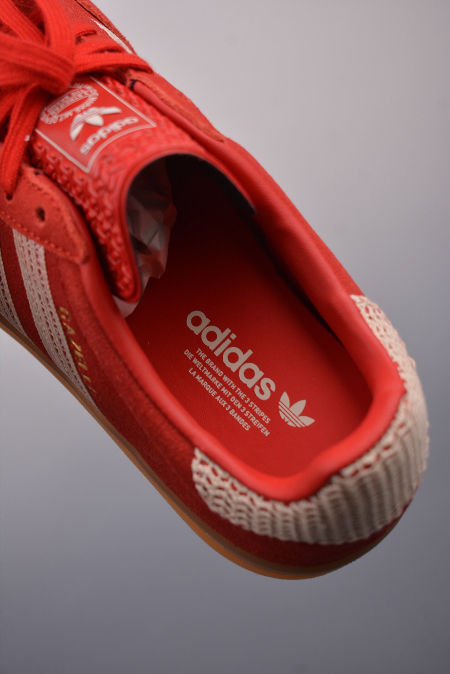 Adidas Gazelle Indoor Trainers Big Red Beige JQ5976