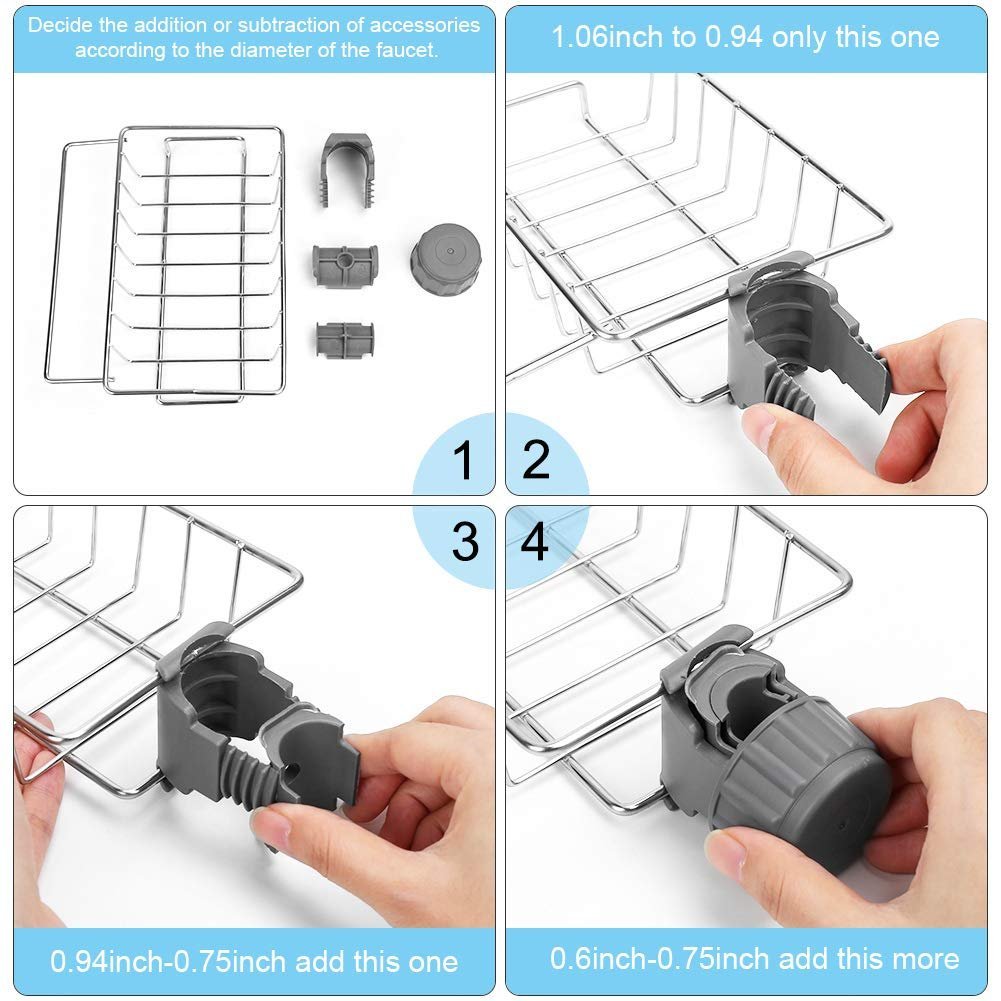 (Last Day Flash Sale-50% OFF) Kitchen Stainless Steel Faucet Rack--BUY 3 GET 2 FREE & FREE SHIPPING