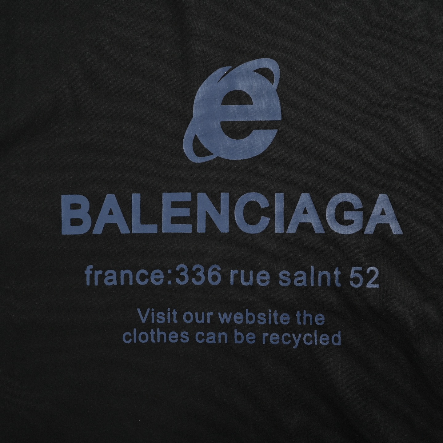 Balenciaga 25ss letter print short sleeve