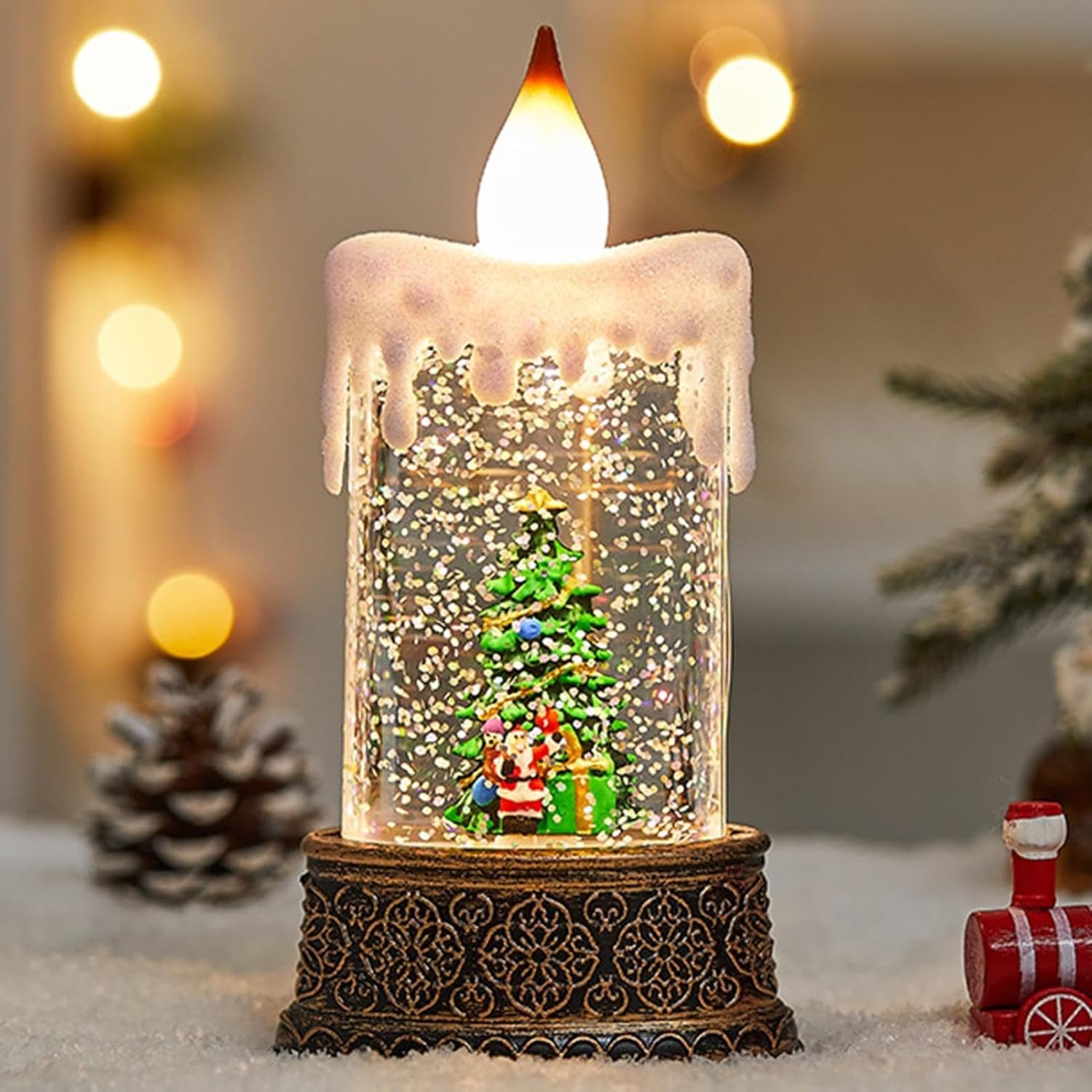 ✨Flash Sale✨Flame-Free Christmas Snowfall Candle