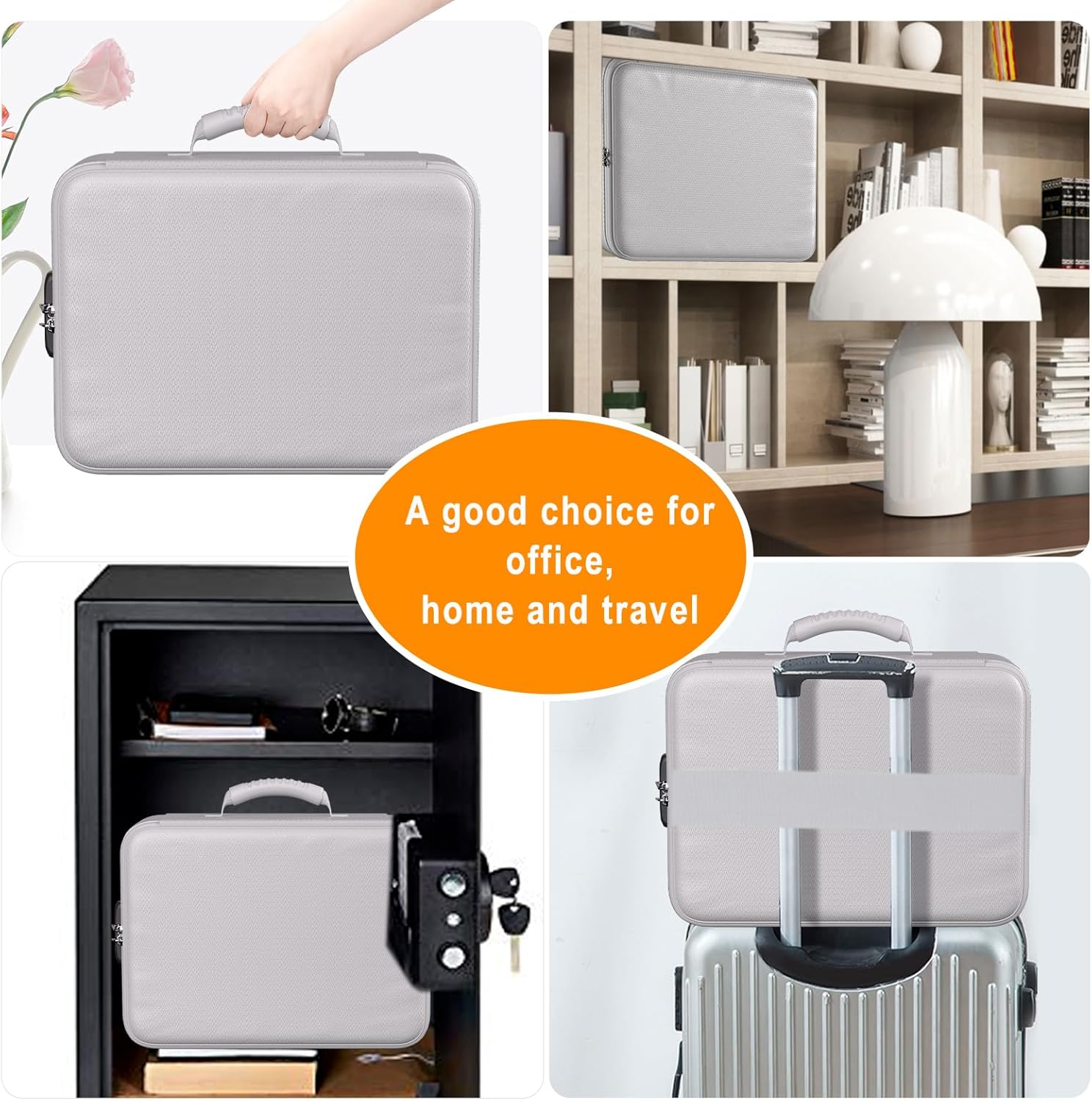 🔥Special Offer Today🔥5200°F Important Document Organizer with Lock,Upgraded Heat Insulated Fireproof＆Waterproof Box