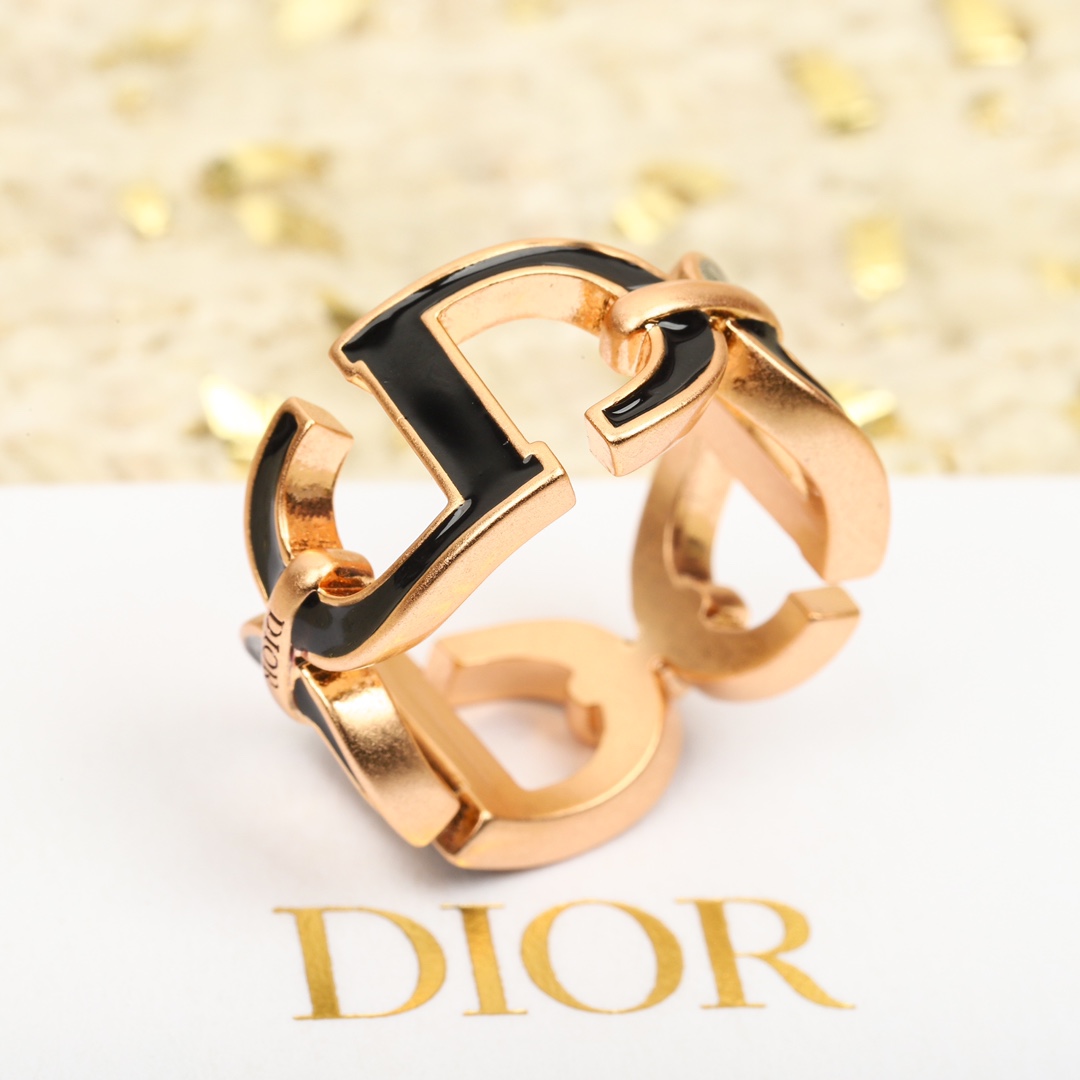 Dior black letter ring