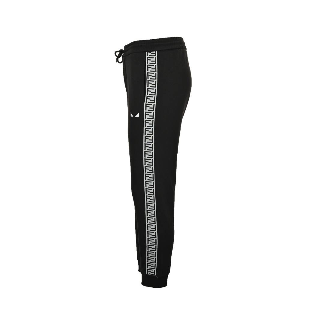 Fendi 24Fw embroidered eyes side webbing trousers
