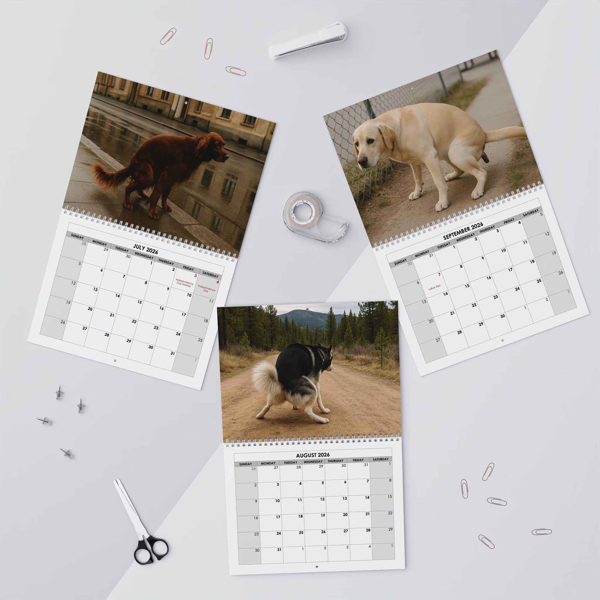 2026 Pooping Dogs Calendar