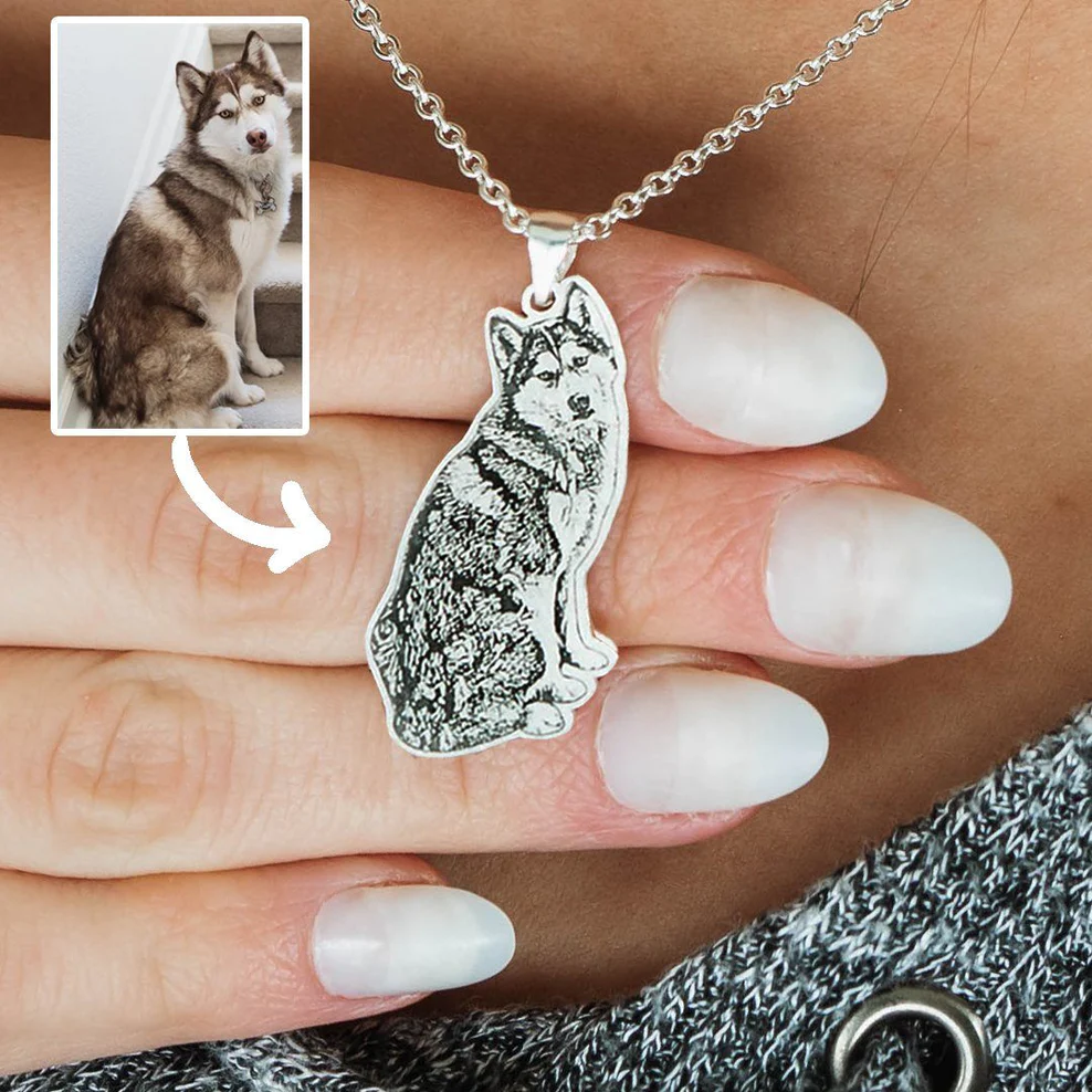 Personalized Custom Pet Photos Keychain Or Necklace