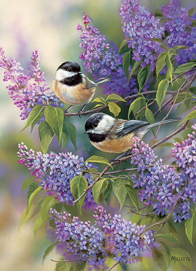 Chickadees and Lilacs | 1000 Piece