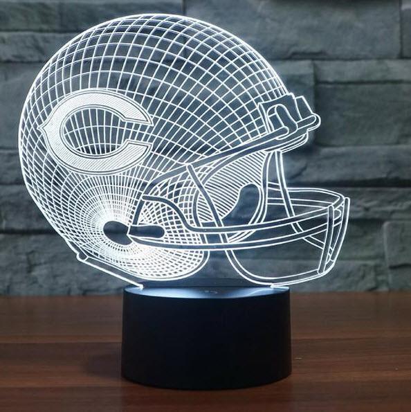 CHICAGO BEARS 3D LAMP PERSONALIZED