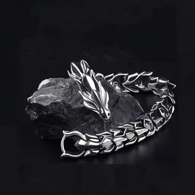 (🔥Last Day Promotion-SAVE 50% OFF)-JORMUNGANDR SCALE BRACELET -STAINLESS STEEL With Exquisite Packaging Box-BUY 2 GET 10% OFF & FREE SHIPPING