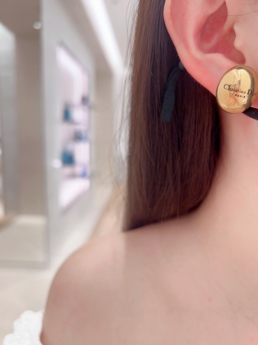 Dior Vintage Golden Egg Earrings