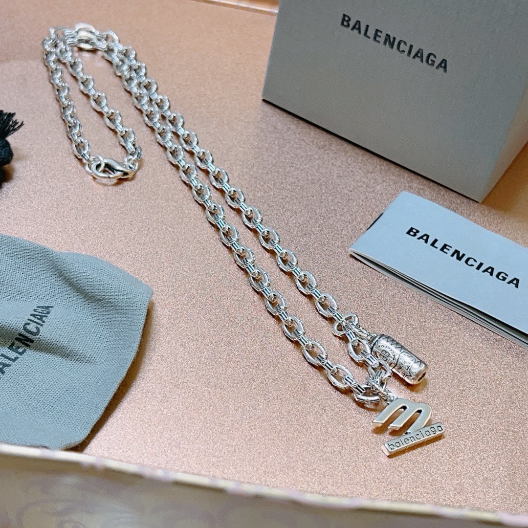 Balenciaga Letter E Chain Vintage Necklace