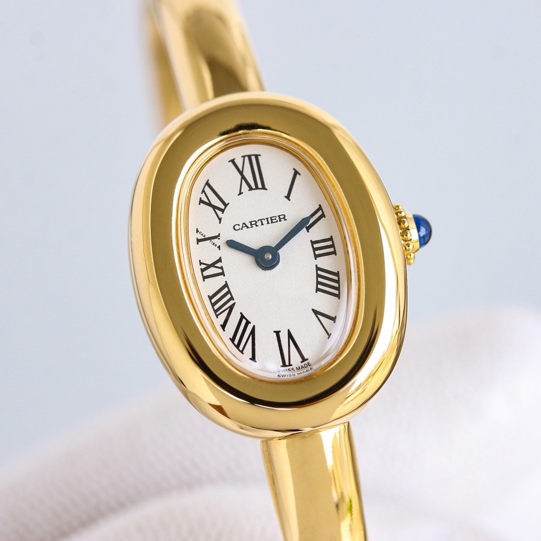 Cartier Bathtub Gold Bracelet Watch