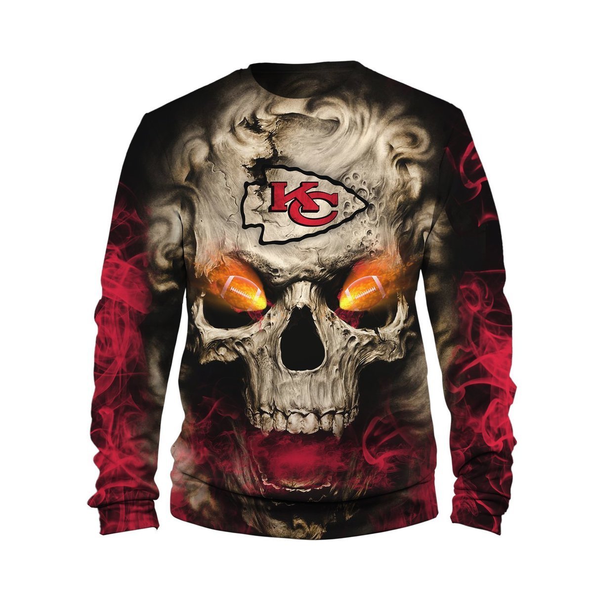 CHIEFS HOODIE 3D SKULL 01