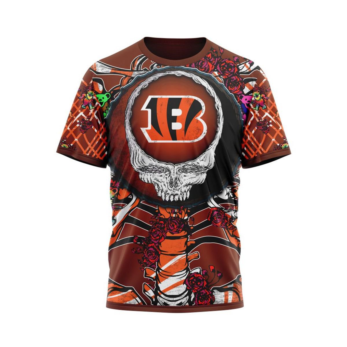 CINCINNATI BENGALS 3D HOODIE MIX GRATEFUL DEAD
