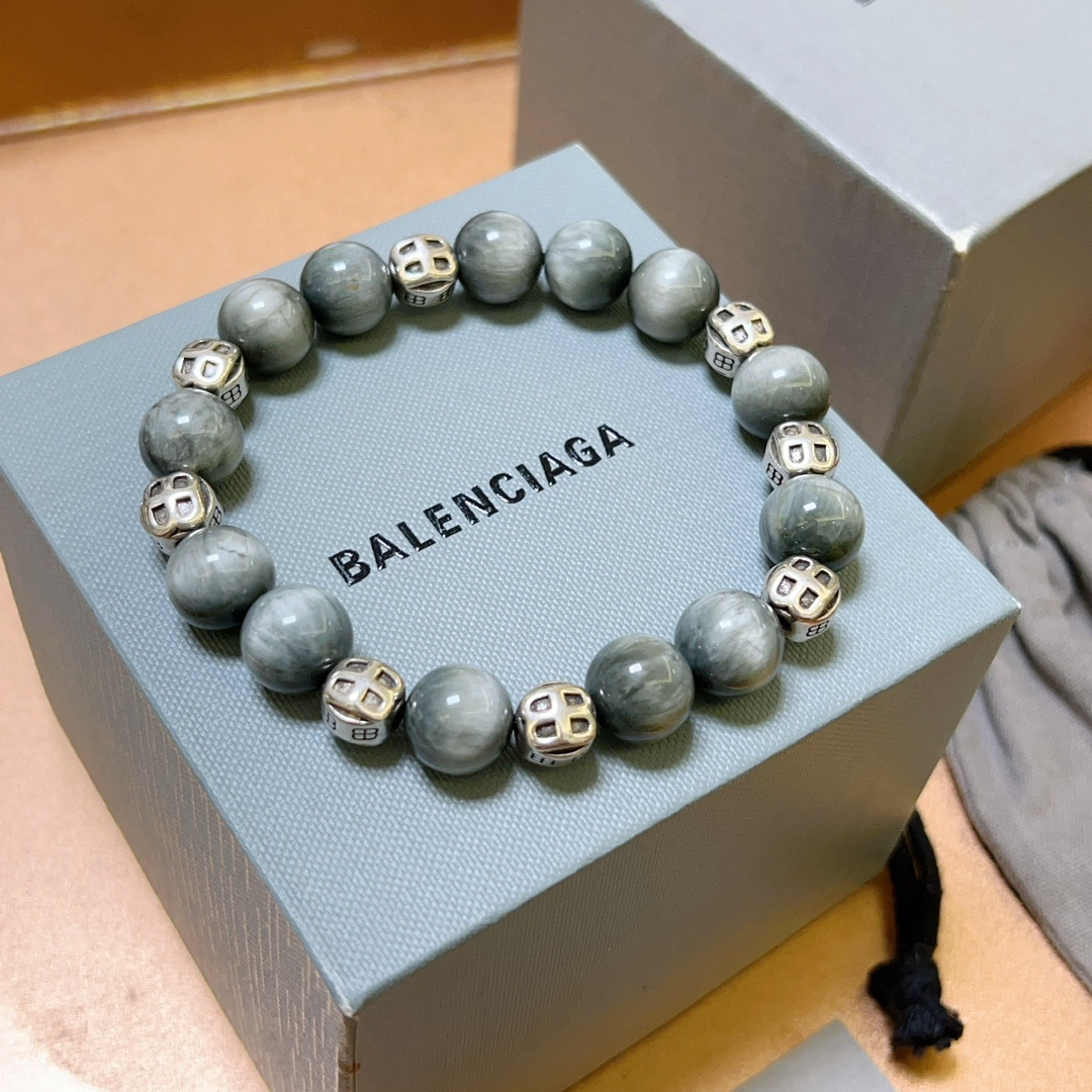 Balenciaga Natural Moonstone Thai Silver Style Bracelet