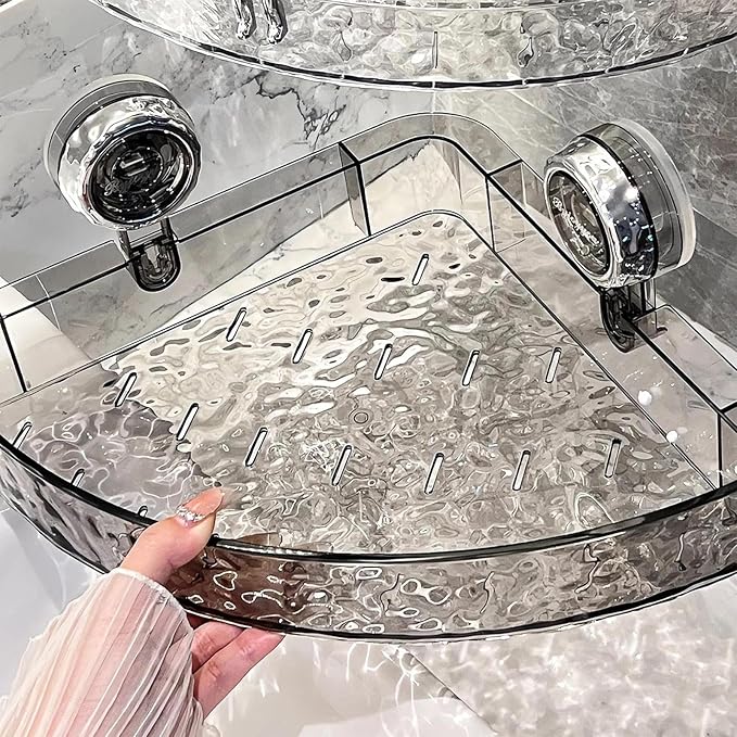 🛀🛀 Bathroom Triangle Basket Storage Shelf (No Drilling Required)