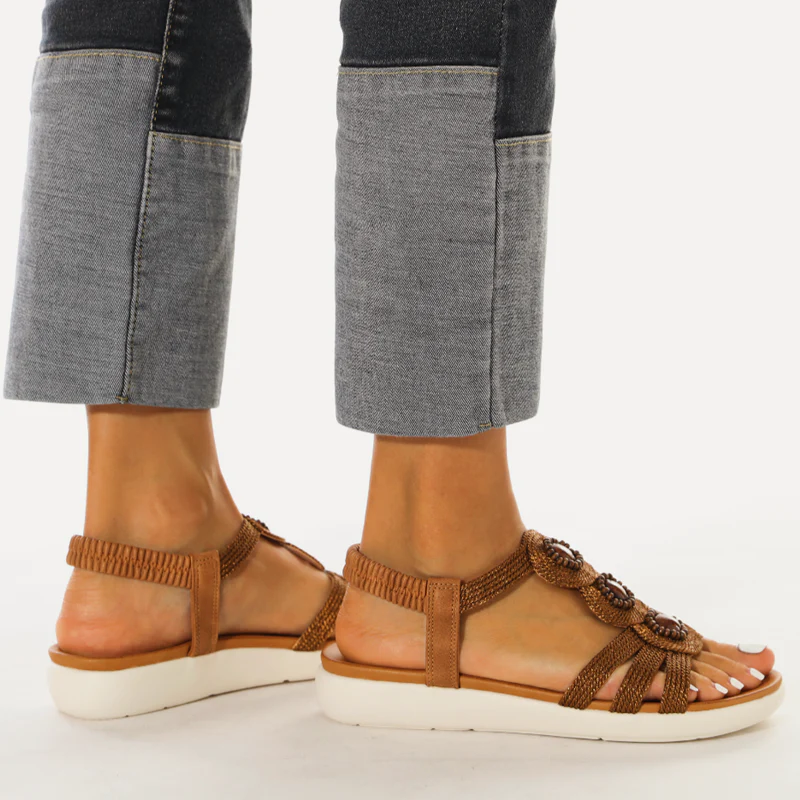 Lightweight Slip-On Embroidered Casual Elastic Fashion Sandals