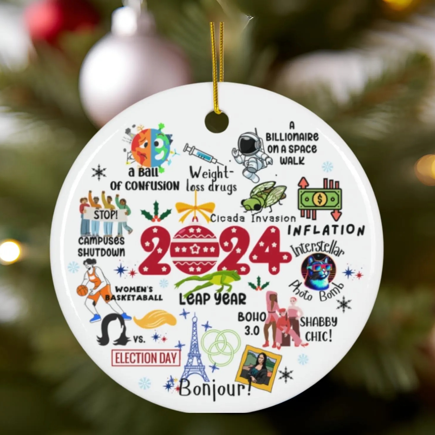 🎄Early Christmas Sale 49% OFF🎄2024 Notable Events Christmas Ceramic Ornament