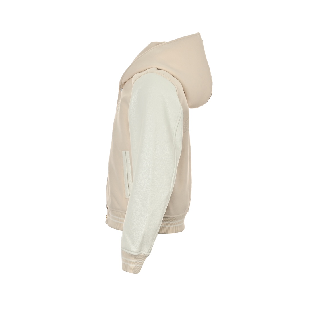 Louis Vuitton 24Fw Nautical Collection Pearl Embroidered Conch Hooded Baseball Jacket