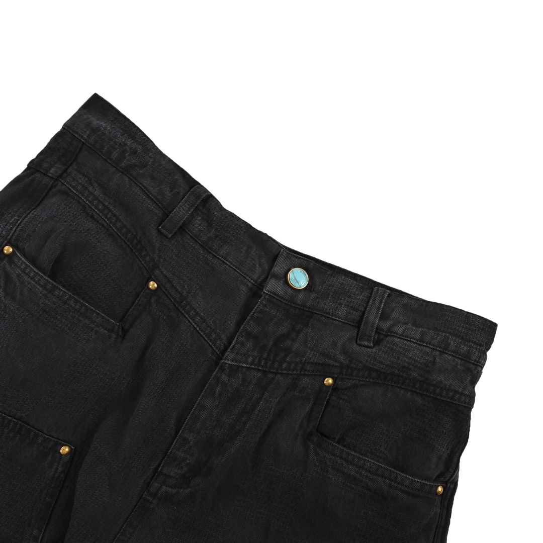 Louis Vuitton 24Fw Checkerboard Cargo Jeans