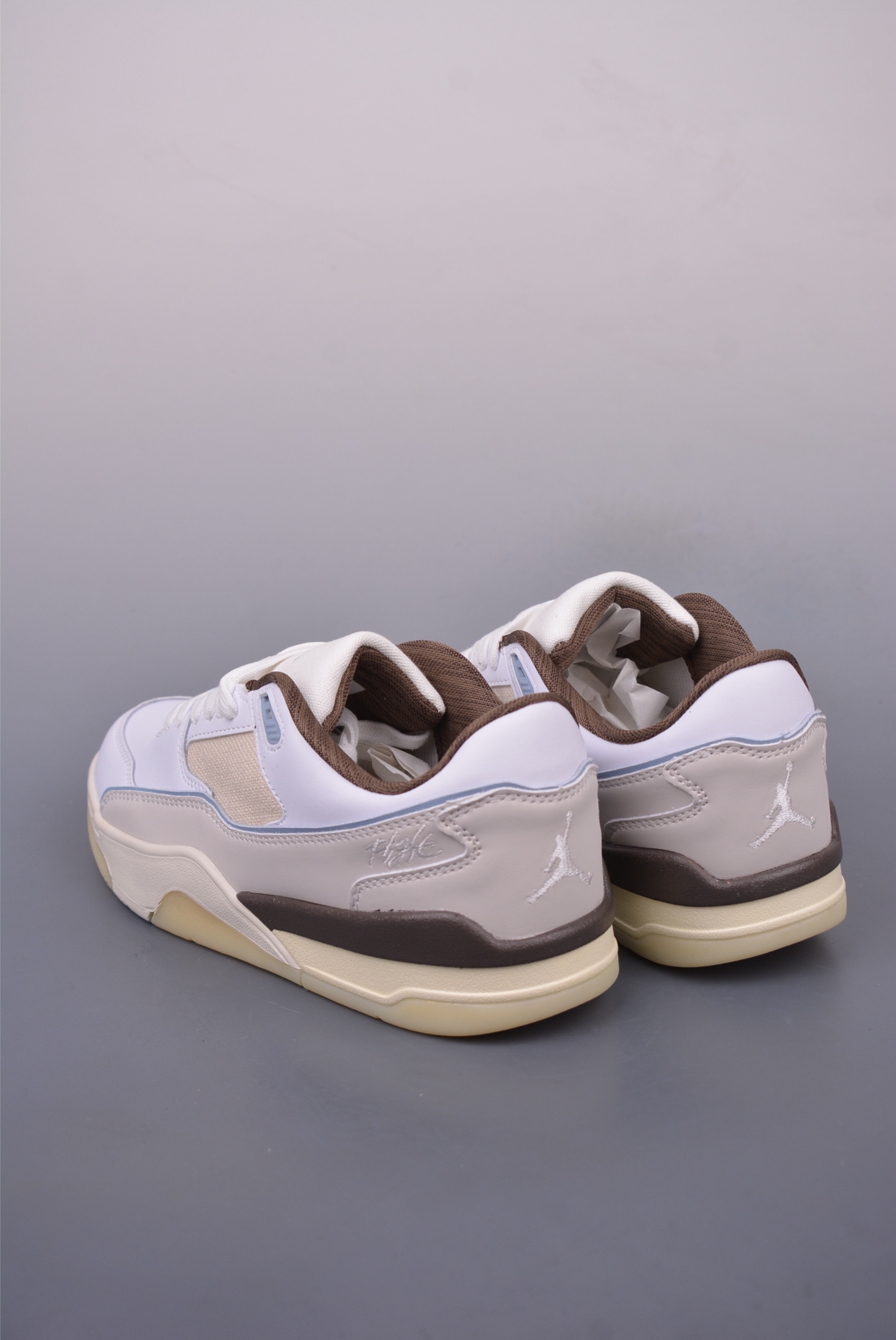 Nike Air Jordan Flight Court Sneakers Gray Brown IB8858-141
