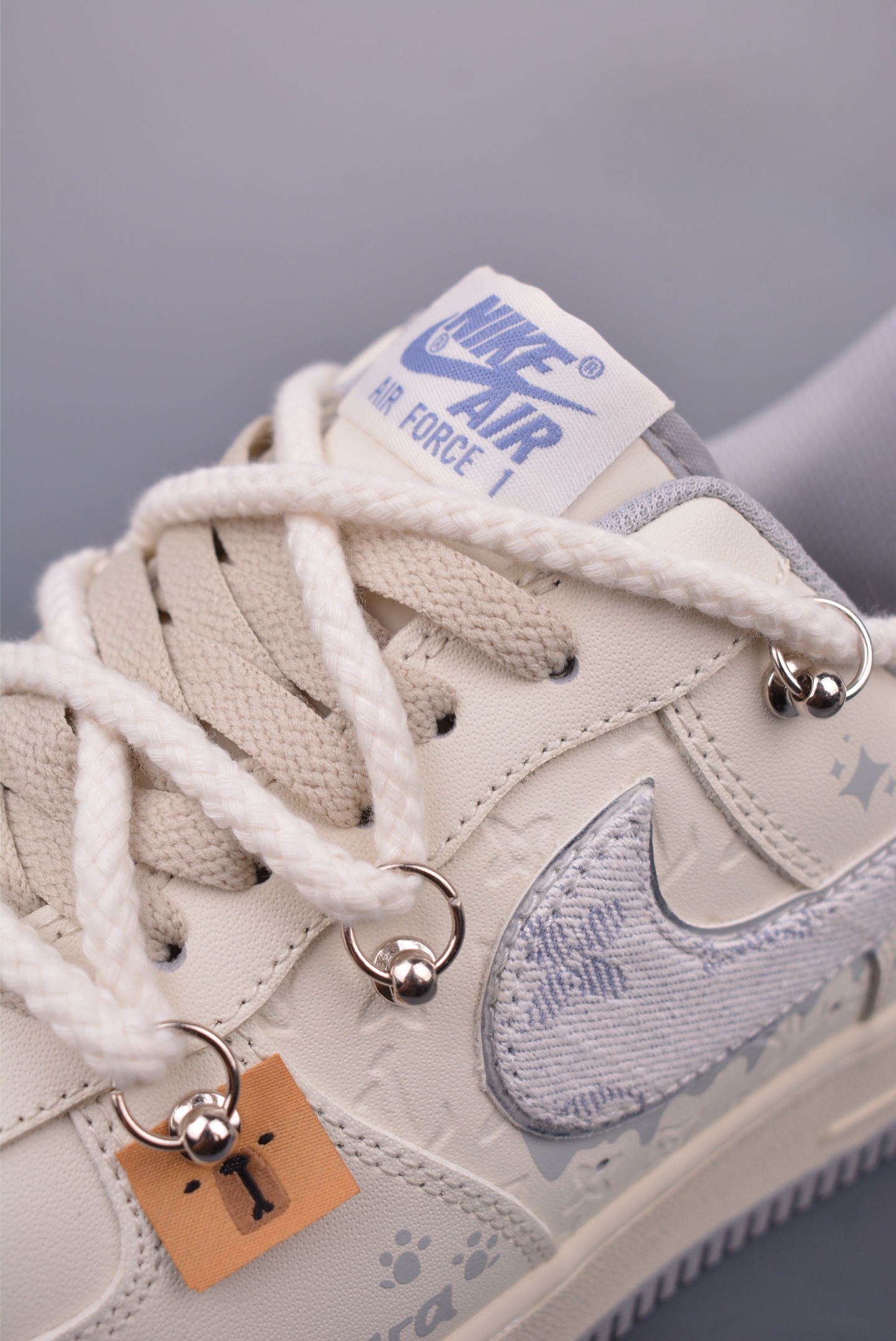 LV x Nike Air Force 1 07 Low Sneakers Thick Rope Straps Beige Capybara LV0506-220