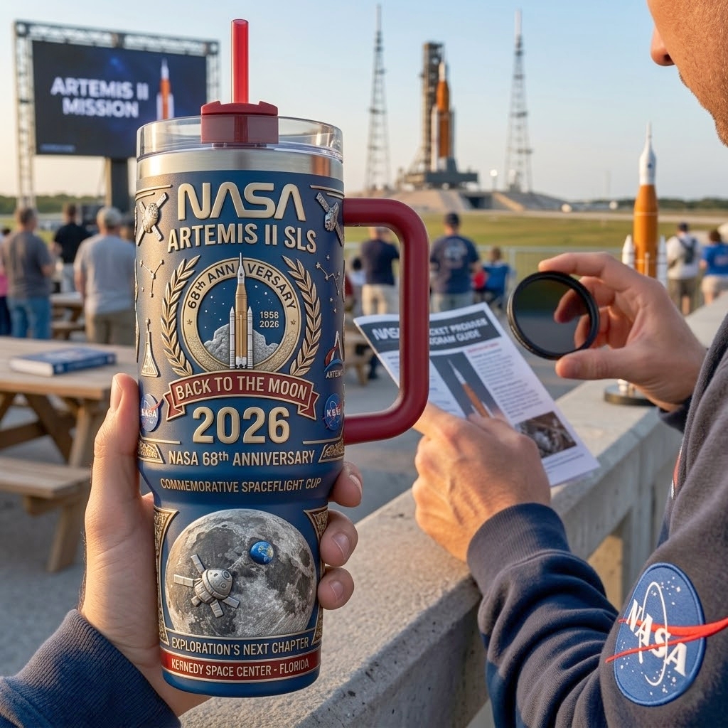 🚀 NASA 68th Anniversary Artemis II Moon Mission Tumbler!
