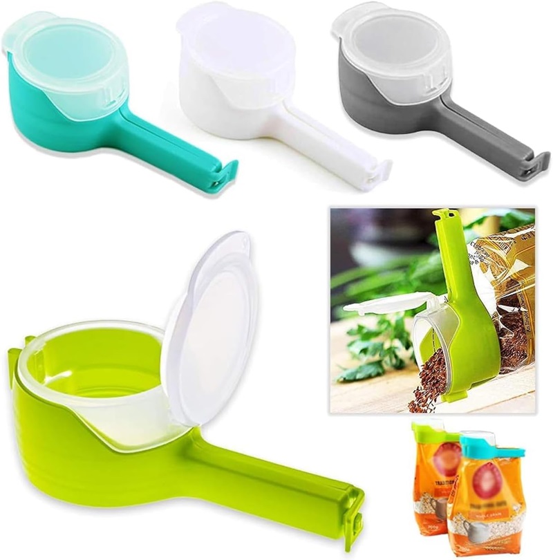 Bag Clips for Food - Food Storage Sealing Clips with Pour Spouts