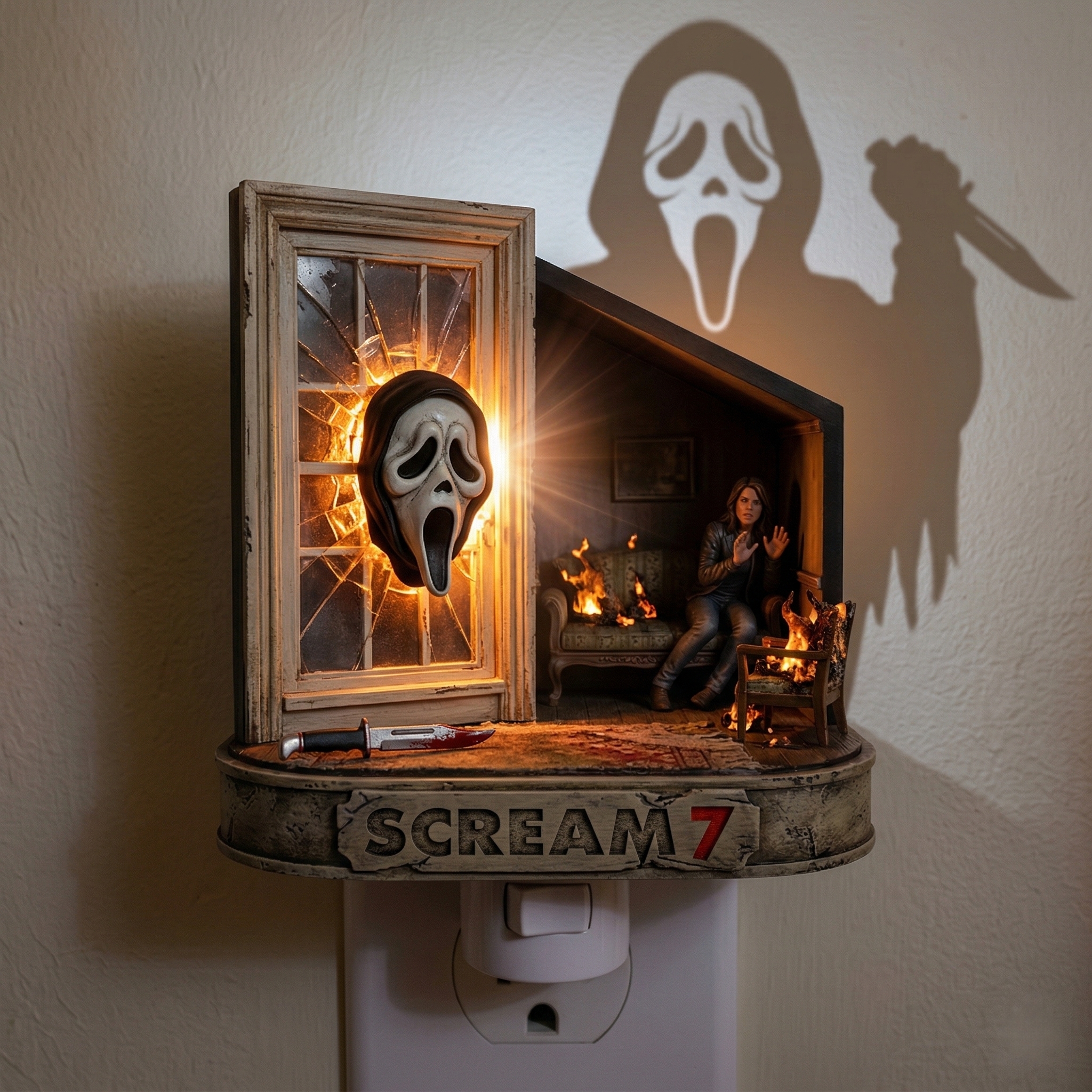 👻💡SCREAM 7 Ghost Face Night Light