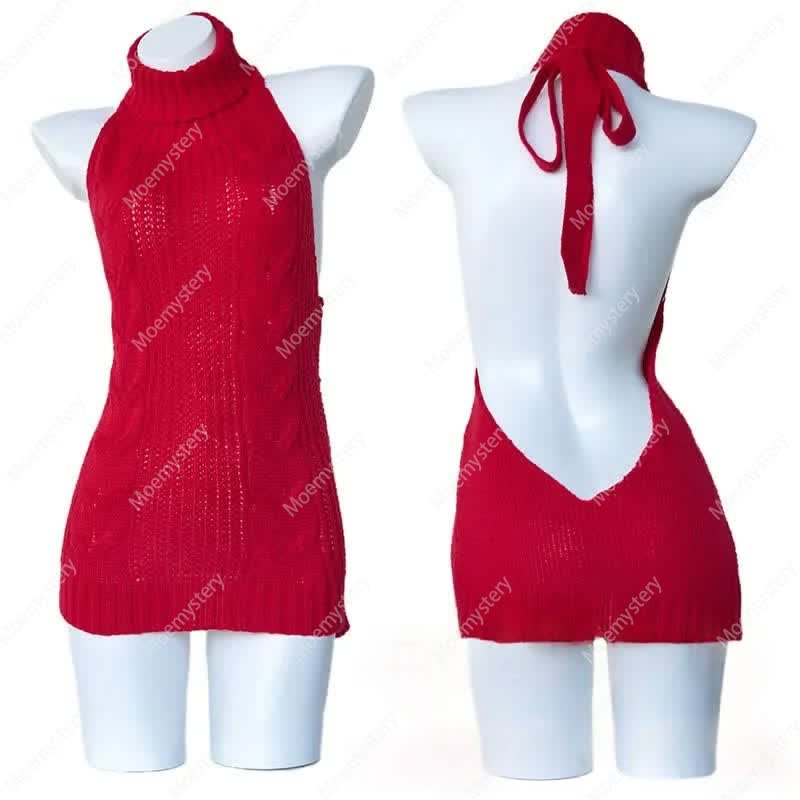 Sexy Pullover Backless Virgin Killer Sweater