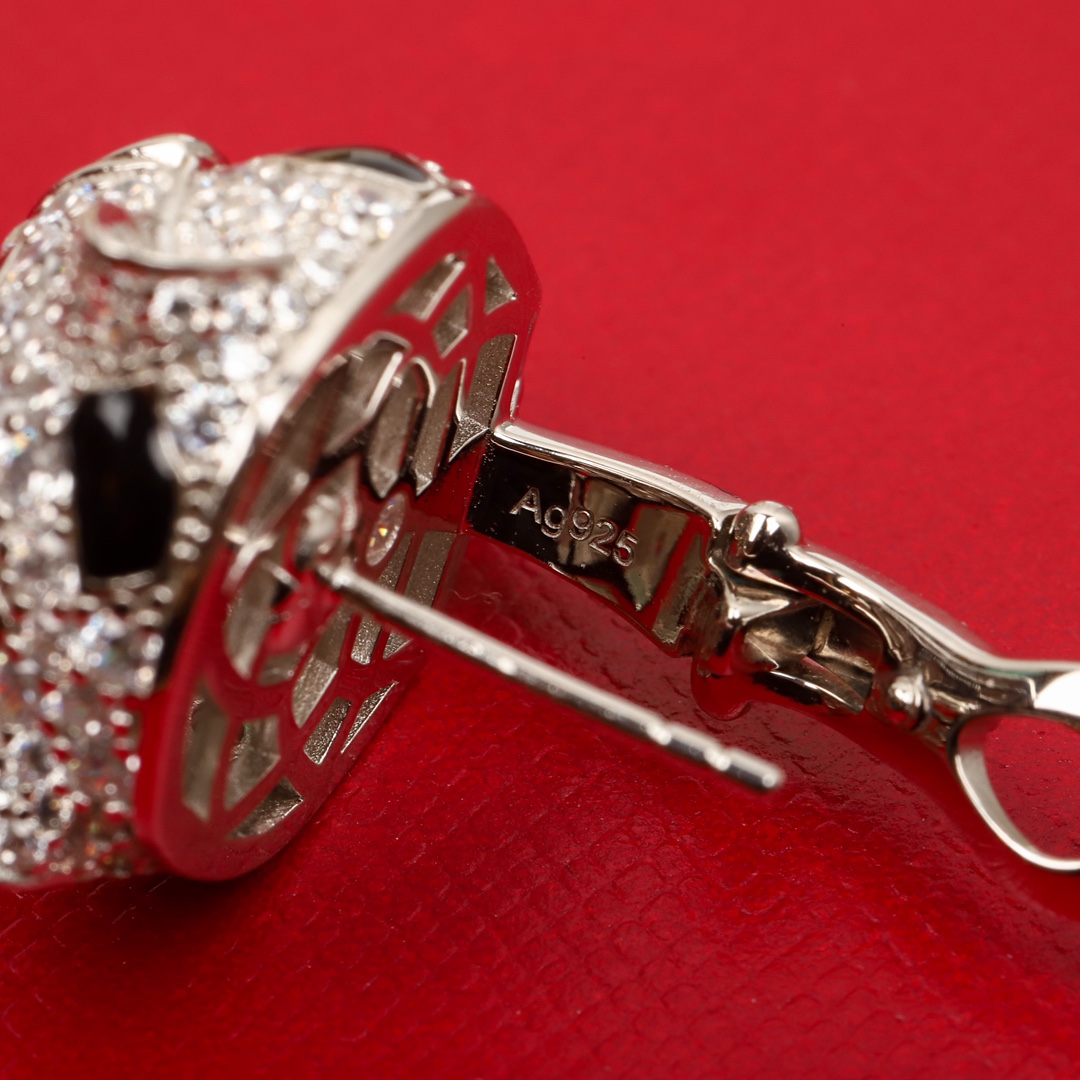 Cartier Cheetah Emerald Earrings