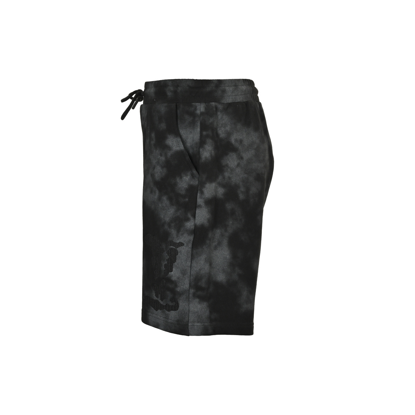 Louis Vuitton 25ss cloud and lettering embroidered tie-dye shorts