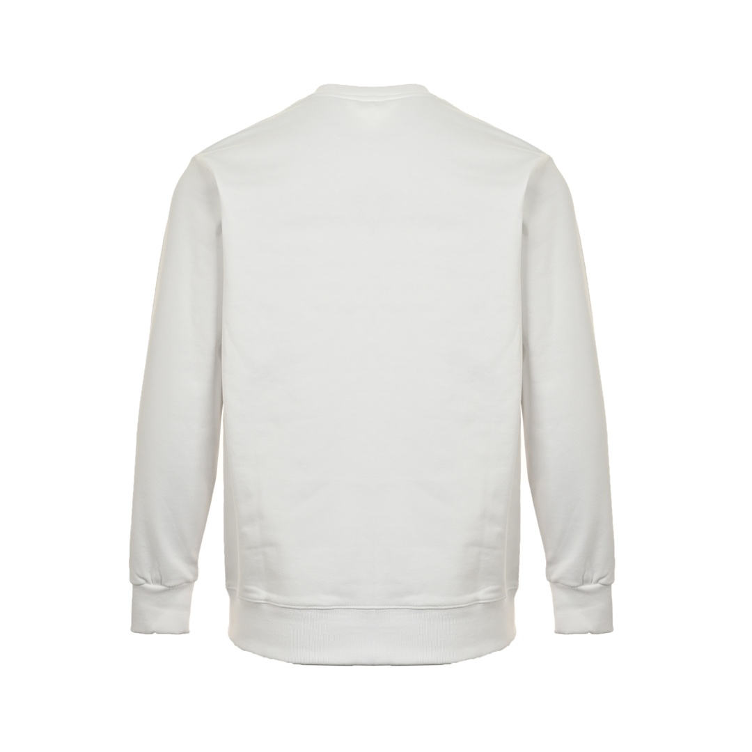 Prada 24Fw crew neck sweatshirt with small letter triangle logo on chest