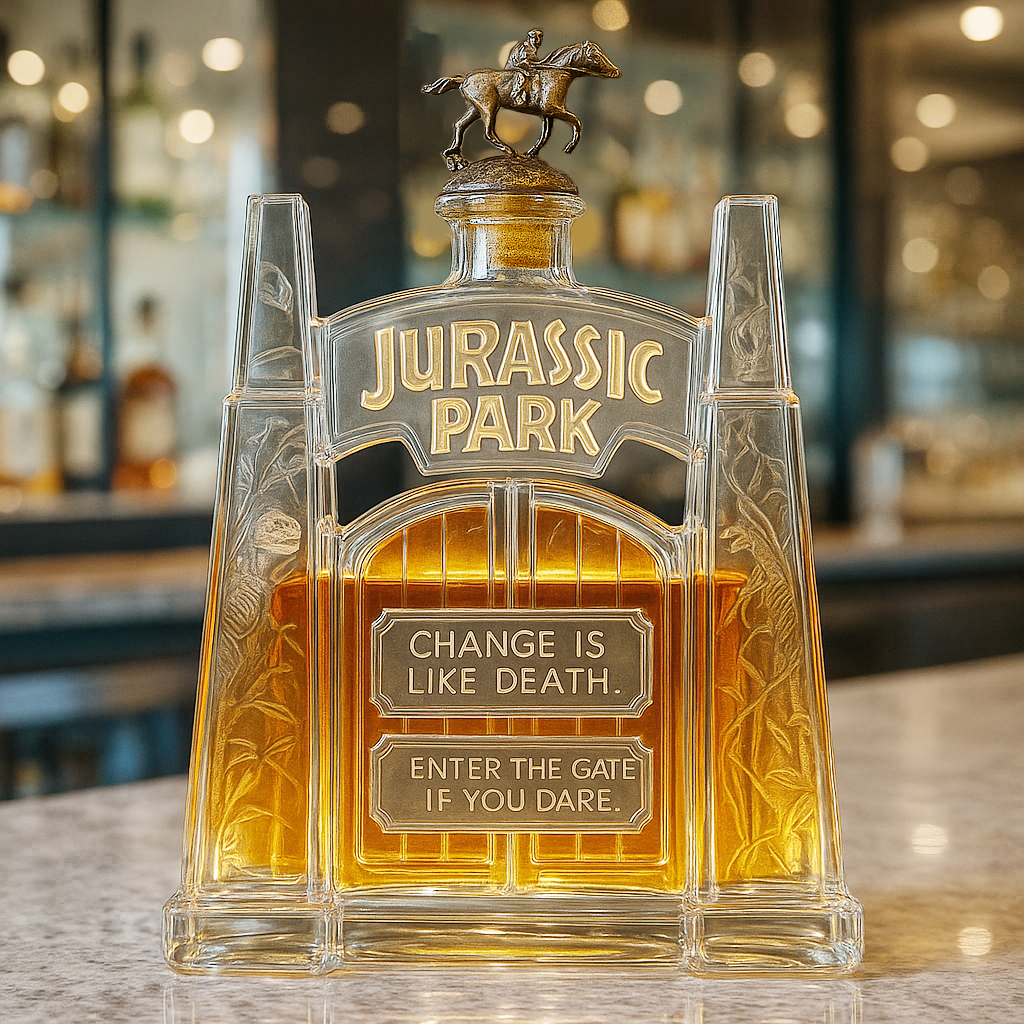 Jurassic Park Gate Whiskey Bottle ๐ฆ๐ฅ