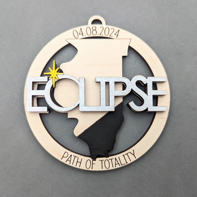 2024 Eclipse Keepsake | Path of Totality States Magnet or Ornament