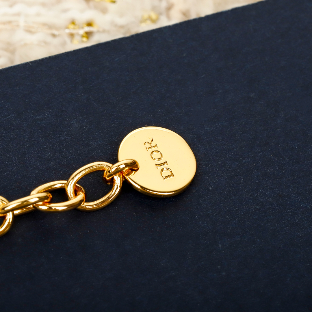 Dior Pink Square Necklace