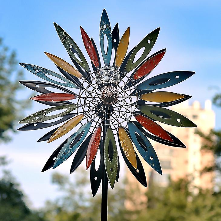 Bohemian Style Wind Spinner with Solar Lights