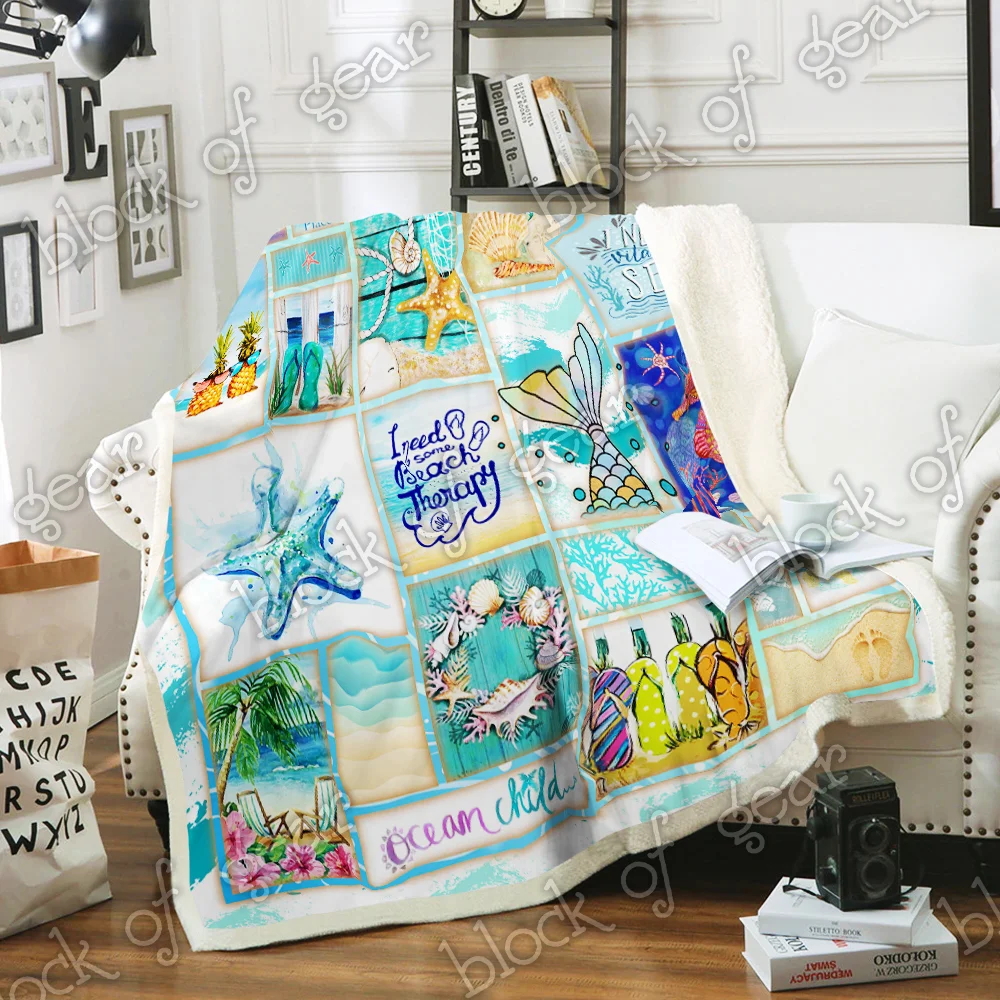 Beach Life Sofa Throw Blanket