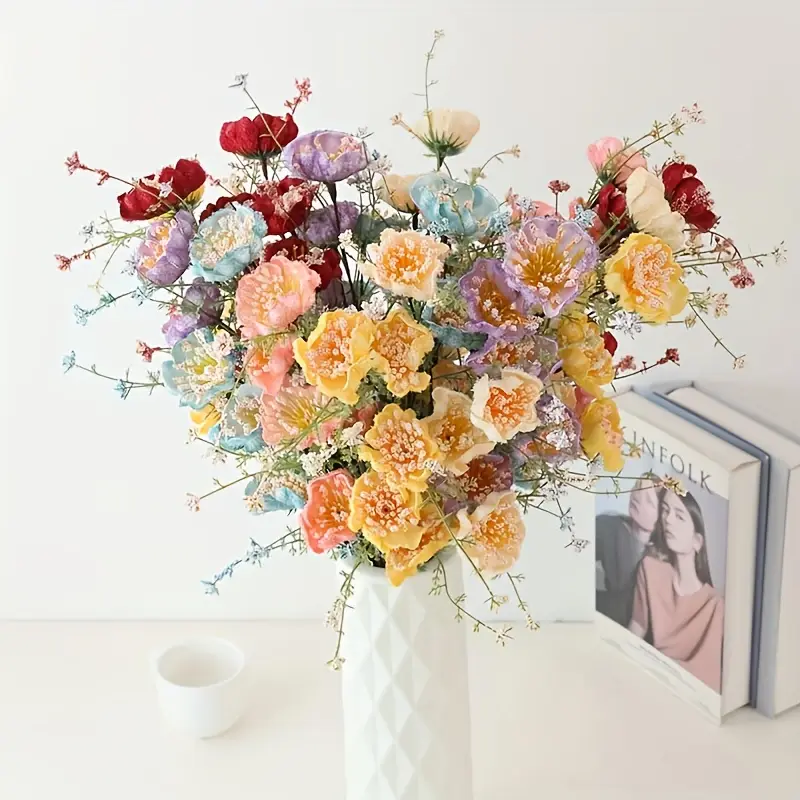 4 Pcs Light Luxury High-End Artificial Silk Azalea
