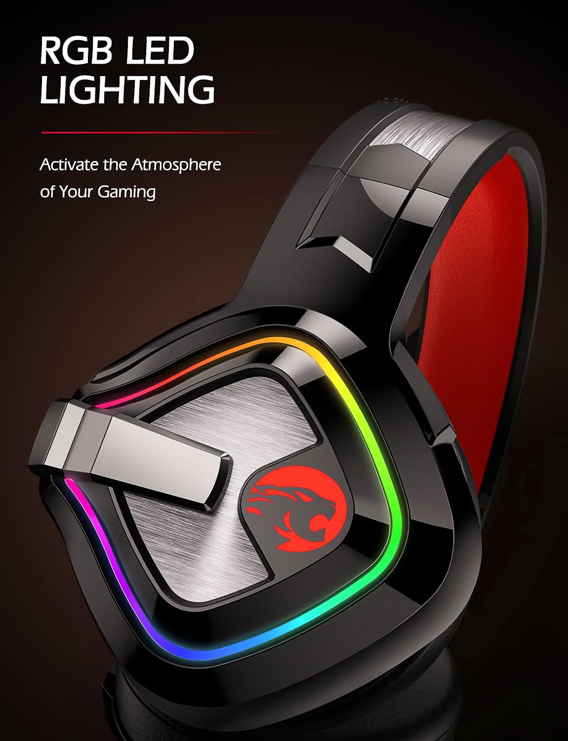 ZIUMIER Z66 Gaming Headset, Wired, Over-Ear, Noise Cancelling Mic, RGB Light, Stereo Surround Sound, Compatible with PS4, PS5, Xbox One, Laptop (Green)