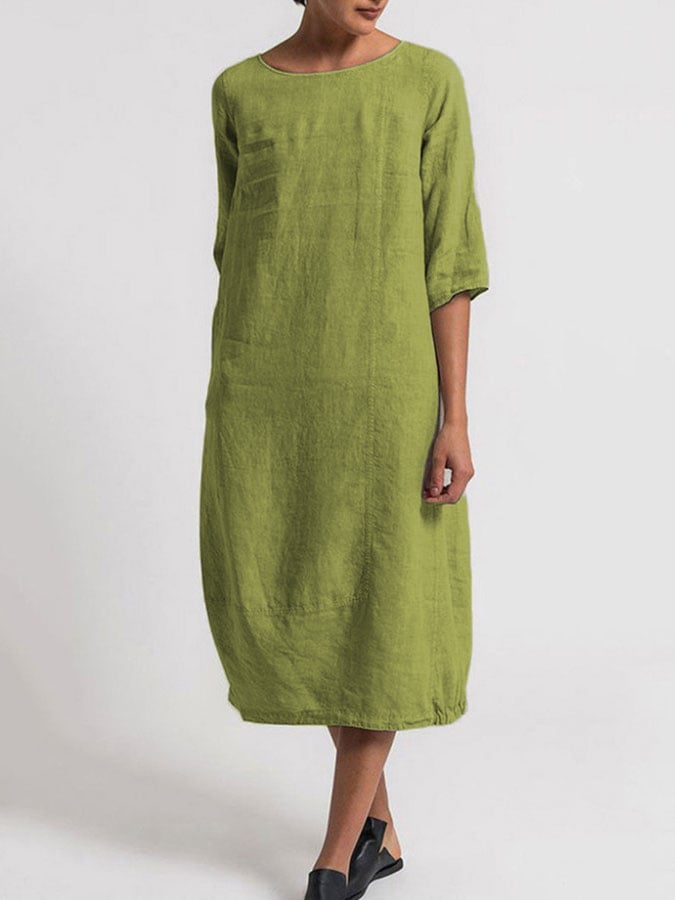 Casual Solid Color Dress